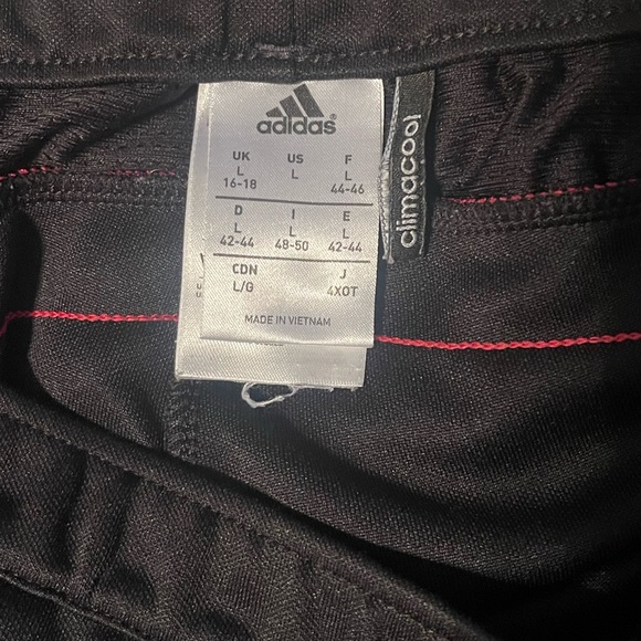 Adidas track pants, size large, black and pink - Picture 3 of 3